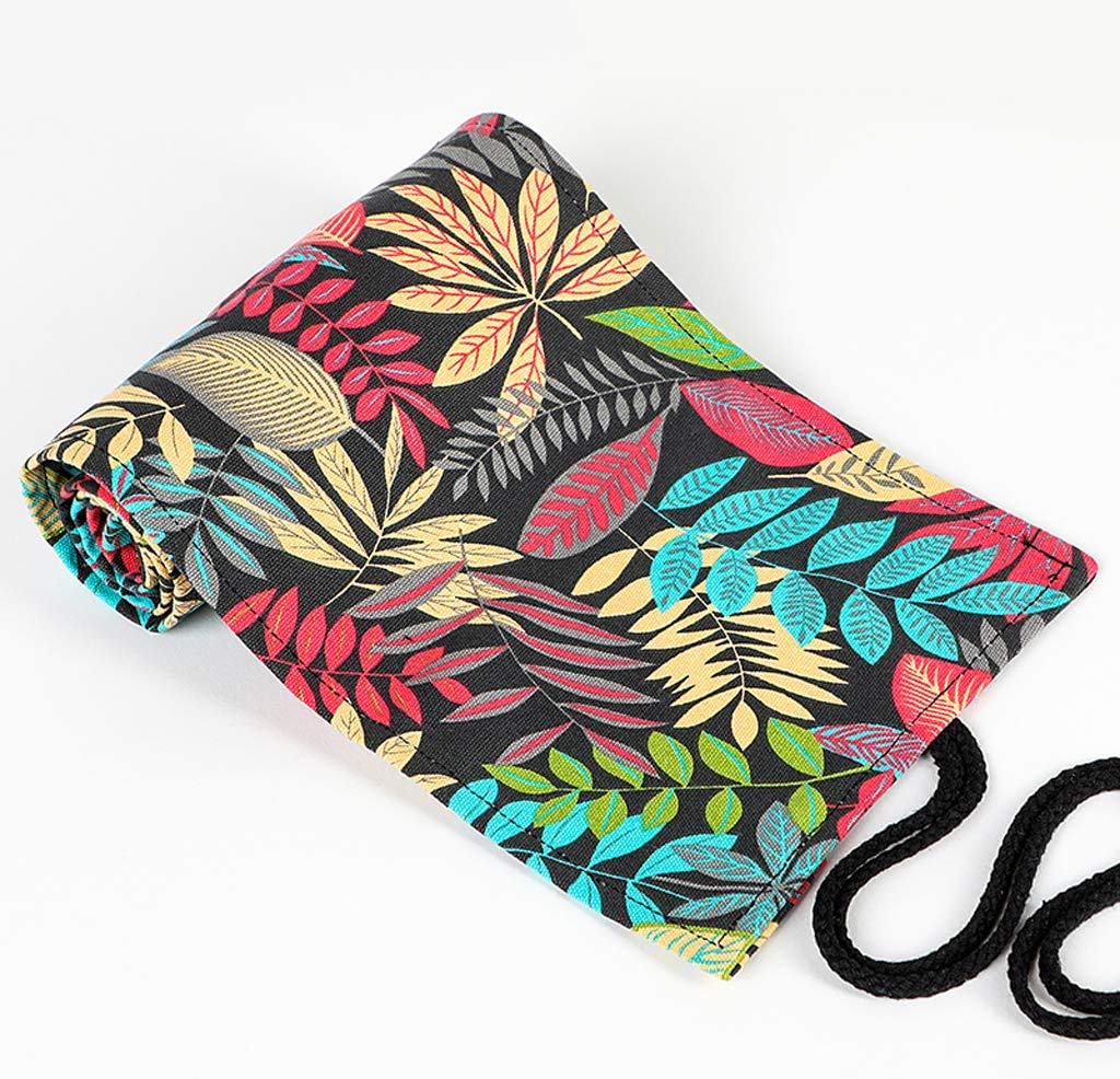 PATPAT 72 Holes Canvas Pencil Wrap Case for Adults and Kids, Colored Pencil Roll Up Canvas Pouch Package for Sketching Drawing Writing Storage-constellation (Fallen Leaves(72 holes)) PATPAT 72 Holes Canvas Pencil Wrap Case for Adults and Kids, Colored Pencil Roll Up Canvas Pouch Package for Sketching Drawing Writing Storage-constellation (Fallen Leaves(72 holes))
